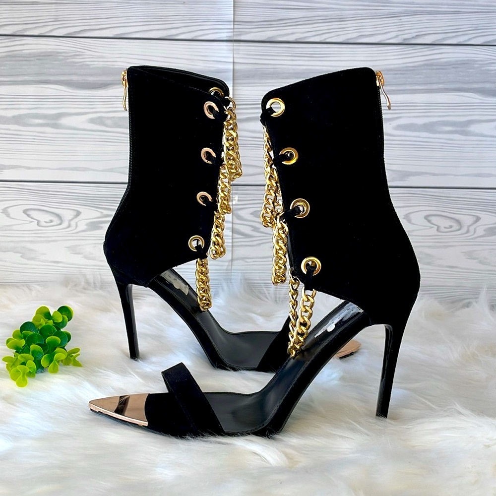 AZALEA WANG SHOW YOU THE WORLD STILETTO BOOTIE IN BLACK - Picture 2 of 13
